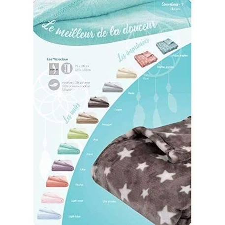 DOMIVA Couverture Microdoux - Microfibre 100% Polyester - Uni - Taupe - 100 x 150 cm MARRON 3 - vertbaudet enfant 