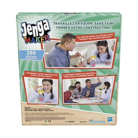 Jenga Maker, tour d'empilage avec blocs en bois massif véritable, jeu pour enfants, à partir de 8 ans, pour 2 à 6 joueurs VERT 3 - vertbaudet enfant 