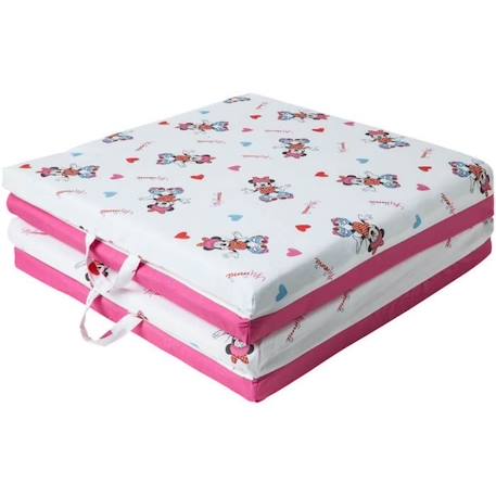 Tapis calin 2 en 1 DISNEY MINNIE SPORT - Coton/Polyester - 60 x 60 x 5 cm ROSE 4 - vertbaudet enfant 