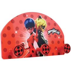 Linge de maison et décoration-Décoration-Porte-manteau, patère-Fun house miraculous ladybug porte manteau pour enfant h.37 x l.21.5 x p.68 cm