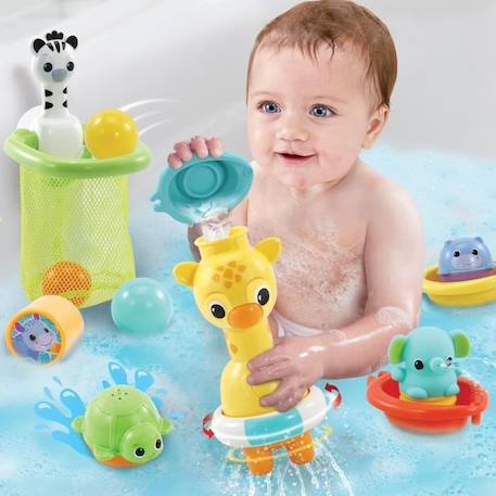 Coffret de bain multi-activité VTECH MAXI - Girafe mécanique - Pour enfants de 5 mois à 5 ans BLANC 6 - vertbaudet enfant 