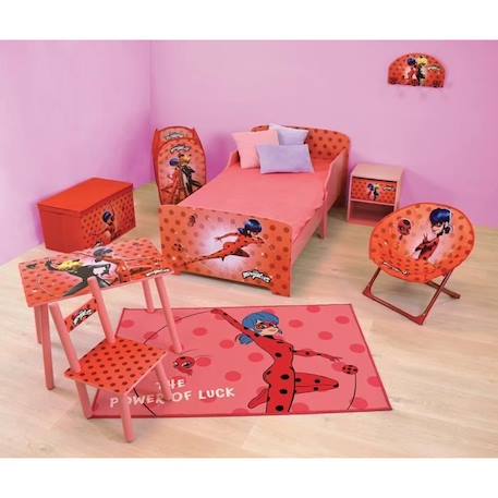 Fun house miraculous siege lune pliable ladybug pour enfant h.47 x l.54 x p.42 cm ROUGE 2 - vertbaudet enfant 