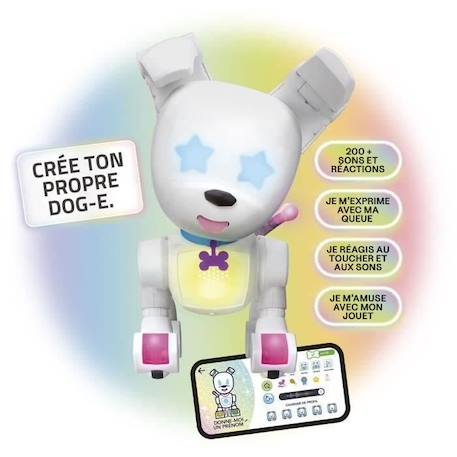 Robot chien interactif - LANSAY - DOG-E - Blanc - Pour enfant à partir de 6 ans - Batterie BLANC 6 - vertbaudet enfant 