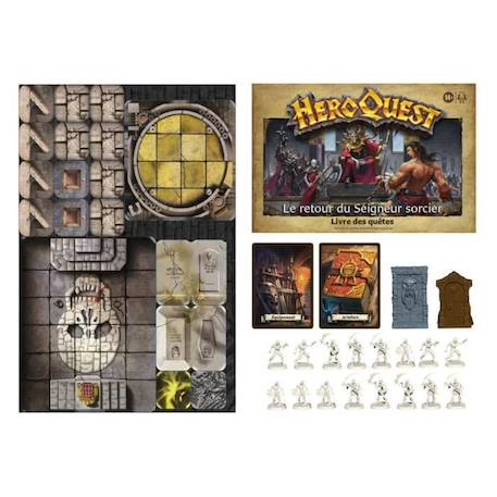 HeroQuest, extension Le retour du Seigneur sorcier, à partir de 14 ans, système de jeu HeroQuest requis - Avalon Hill NOIR 4 - vertbaudet enfant 