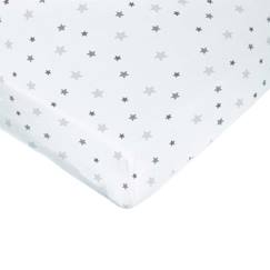 Drap housse imprimé étoiles - DOMIVA - 60 x 120 cm - Jersey - Oeko-Tex® - Blanc  - vertbaudet enfant