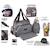 Baby on board- sac à langer - sac titou Gris chiné  - 2 compattiments 8 poches - sac repas - tapis à langer sac linge sale attaches GRIS 2 - vertbaudet enfant 