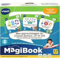 -Livre Interactif Magibook - VTECH - Mes Apprentissages de Grande Section, CP et CE1 - Pack de 3 livres