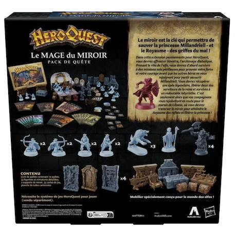 HeroQuest Pack de quête Le mage du miroir - jeu de rôle - jeu de plateau - système de jeu HeroQuest requis - Avalon Hill NOIR 5 - vertbaudet enfant 