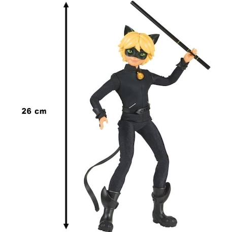 Miraculous - Poupée mannequin 26 cm Chat Noir - BANDAI NOIR 2 - vertbaudet enfant 