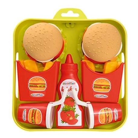 ECOIFFIER CHEF Plateau Hamburger 19,5 cm ROUGE 2 - vertbaudet enfant 