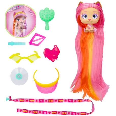 Mini poupées VIP Pets IMC TOYS - Bow Power - Shiara - Cheveux extra longs - Accessoires inclus ROSE 2 - vertbaudet enfant 