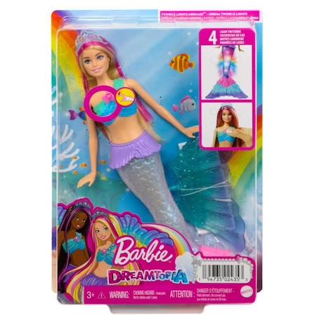 Barbie - Sirène Lumières De Rêve - Poupée - Dès 3 ans BLEU 2 - vertbaudet enfant 