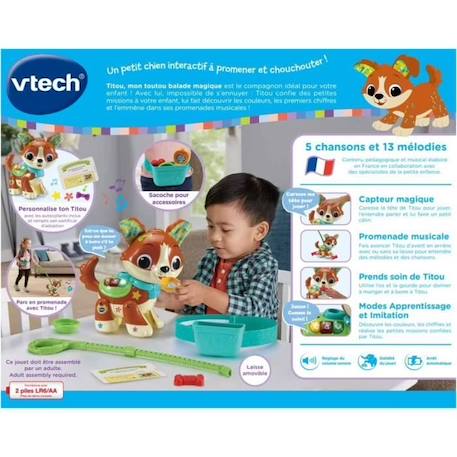 VTECH BABY - Titou, Mon Toutou Balade Magique MARRON 6 - vertbaudet enfant 