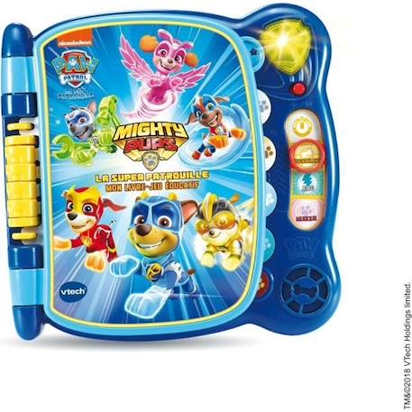 Livre-Jeu Educatif VTECH - PAT PATROUILLE - Super-Chiots - Bouton Lumineux - 3 ans et plus BLEU 1 - vertbaudet enfant 