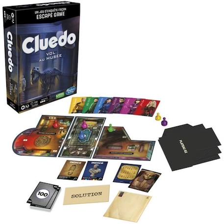 Cluedo Escape Vol au musée - jeu d'enquête façon Escape Game - jeu de plateau coopératif familial - à partir de 10 ans BLANC 1 - vertbaudet enfant 