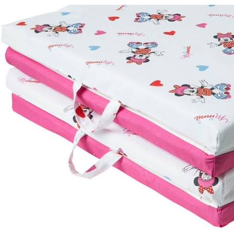 Tapis calin 2 en 1 DISNEY MINNIE SPORT - Coton/Polyester - 60 x 60 x 5 cm ROSE 5 - vertbaudet enfant 