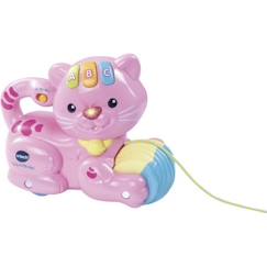 Jouet-Premier âge-Bascules, chariots de marche, trotteurs et porteurs-VTECH BABY - 1,2,3 P'tit Chat Rose