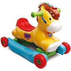 Jouet-Premier âge-Porteur à Bascule P'tit Galop, Mon Poney Basculo 2en1 - VTECH BABY - Parlant et Lumineux - Multicolore