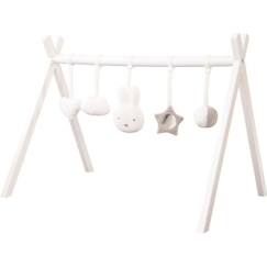 Jouet-Premier âge-ROBA Portique d'eveil pour bébé -  incl. set de pendentifs "miffy®" – arche de jeu en bois massif laqué