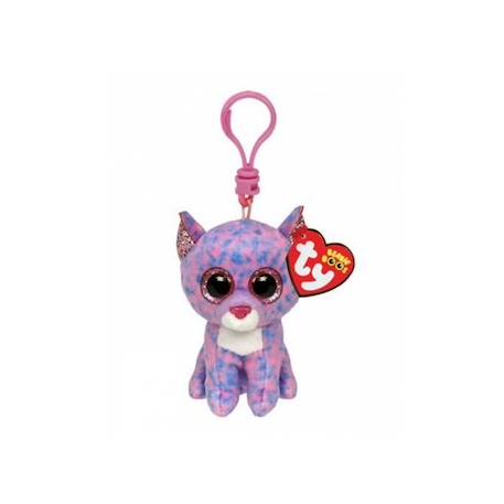 Porte-clé Ty Beanie Boos Clip Cassidy Le Chat - TY - Plush - 9 cm - Intérieur - violet, rose ROUGE 1 - vertbaudet enfant 