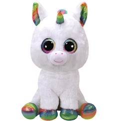 Jouet-Peluche licorne Pixy TY - Beanie boo's large - Fourrure douce - Yeux brillants