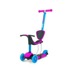 Jouet-Porteur/Scooter 3en1 LITTLE STAR - MILLY MALLY - Rose-Bleu - Enfant - 4 roues - 18 mois - 5 ans