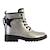 Bottine Enfant Geox Casey - Cuir Argent - Fermeture à lacets, zip et scratch - Confort exceptionnel GRIS 2 - vertbaudet enfant 