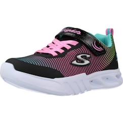 -Basket - SKECHERS - 136638 - Noir - Fille - Enfant - Lacets - Synthétique