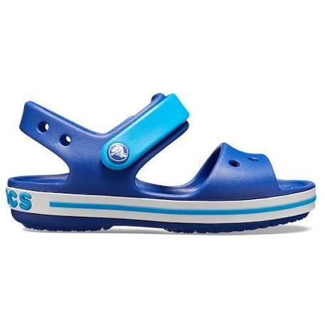 Sandales Crocs Crocband pour enfants - Marque CROCS - Couleur Graphite - 100% Synthétique BLANC+BLEU 5 - vertbaudet enfant 