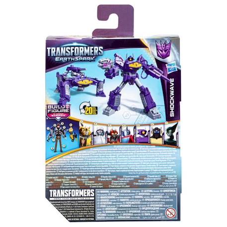 Figurine Transformers EarthSpark Shockwave Deluxe 12,5 cm - HASBRO - Jouet robot pour enfants à partir de 6 ans BLANC 6 - vertbaudet enfant 