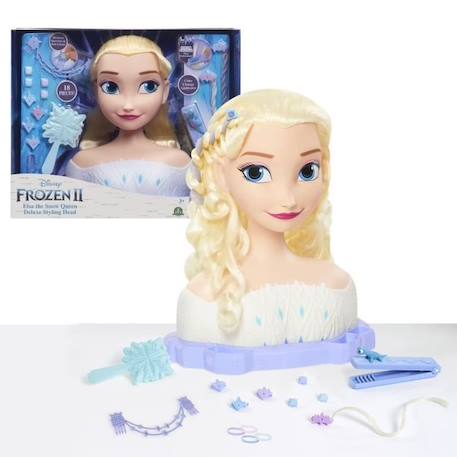 Tête à Coiffer Deluxe La Reine des Neiges 2 - Elsa - Disney Princesses BLEU 4 - vertbaudet enfant 