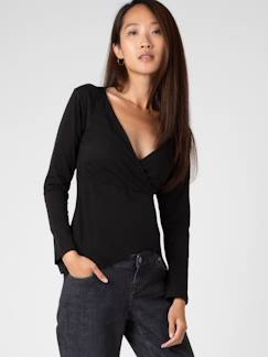 Vêtements de grossesse-T-shirt, débardeur-Top grossesse eco-responsable Estelle Ls ENVIE DE FRAISE