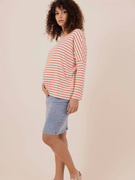 Jupe en jean de grossesse June ENVIE DE FRAISE Denim stone 1 - vertbaudet enfant 