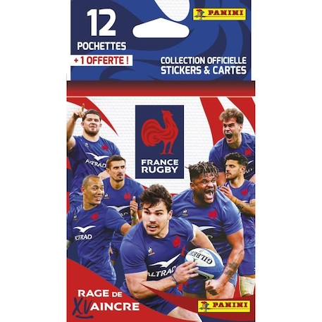 Collection officielle de stickers et de cartes RUGBY EDF - Blister 12+1 pochettes PANINI BLANC 1 - vertbaudet enfant 