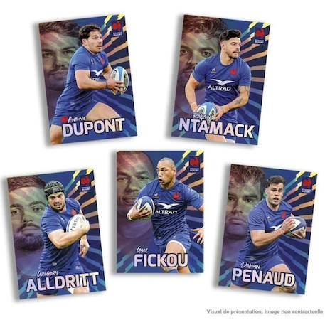 Boite de 36 pochettes de stickers et cartes RUGBY EDF - PANINI ROUGE 4 - vertbaudet enfant 