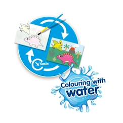 Jouet-Activités artistiques et musicales-Tableaux, dessin et peinture-Jeu éducatif - Coloriage à l'eau - Dinos - Bleu - A partir de 12 mois - Mixte