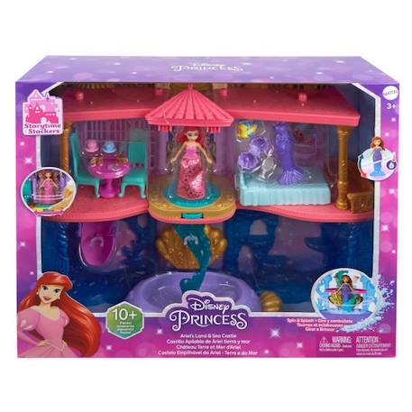 Disney Princesses - Coffret Le Château Deluxe de Ariel - Figurine - 3 ans et + - MATTEL - HLW95 - POUPEE MANNEQUIN DISNEY BLEU 3 - vertbaudet enfant 