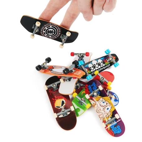 Tech Deck - Coffret 25e Anniversaire - 8 finger skates - Mixte - Blanc - Autocollants inclus BLANC 2 - vertbaudet enfant 