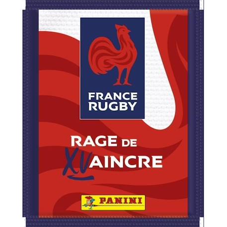 Boite de 36 pochettes de stickers et cartes RUGBY EDF - PANINI ROUGE 3 - vertbaudet enfant 