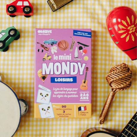 Mini-Mondy: un jeu de langage 10 en 1 pour découvrir de nouveaux mots autour des loisirs VIOLET 2 - vertbaudet enfant 