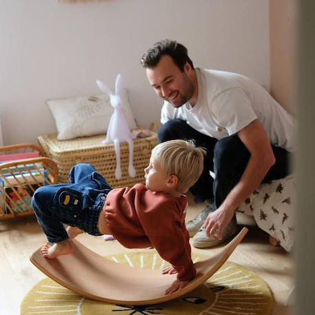 Planche d'équilibre et 10 cartes de yoga BEIGE 1 - vertbaudet enfant 