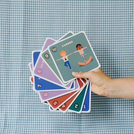 10 cartes de yoga VIOLET 1 - vertbaudet enfant 