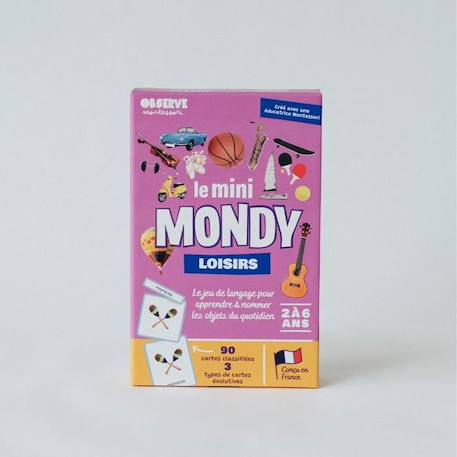 Mini-Mondy: un jeu de langage 10 en 1 pour découvrir de nouveaux mots autour des loisirs VIOLET 1 - vertbaudet enfant 