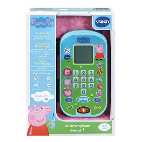 Téléphone enfant - VTECH - Peppa Pig - Sons amusants - Éducatif BLEU 2 - vertbaudet enfant 