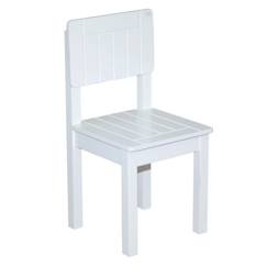 Chambre et rangement-Chambre-Chaise, tabouret, fauteuil-Chaise Enfant en Bois - ROBA - Hauteur d'Assise 31 cm - Avec des Fraisages de Qualité - Blanc Laqué