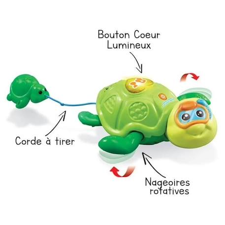 Jouet de Bain - VTECH BABY - Maman Tortue et son Bébé Nageur - Vert - Mixte - 12 mois et plus VERT 5 - vertbaudet enfant 