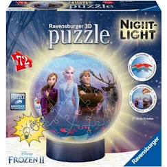 Jouet-Jeux éducatifs-Puzzles-Puzzle 3D Ball La Reine des Neiges 2 illuminé - Ravensburger - Enfant 6 ans et plus
