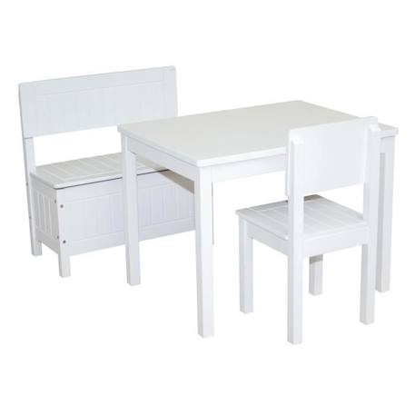 Banc-Coffre à Jouets pour Enfant en Bois - ROBA - Blanc - Style Campagne BLANC 2 - vertbaudet enfant 