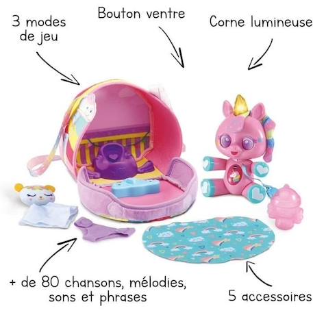 VTECH - Lovelies - Emmy, Mon Bébé Licorne Magique ROSE 5 - vertbaudet enfant 