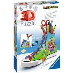 Jouet-Puzzle 3D Sneaker Super Mario - Ravensburger - 108 pièces - Sans colle - A partir de 8 ans